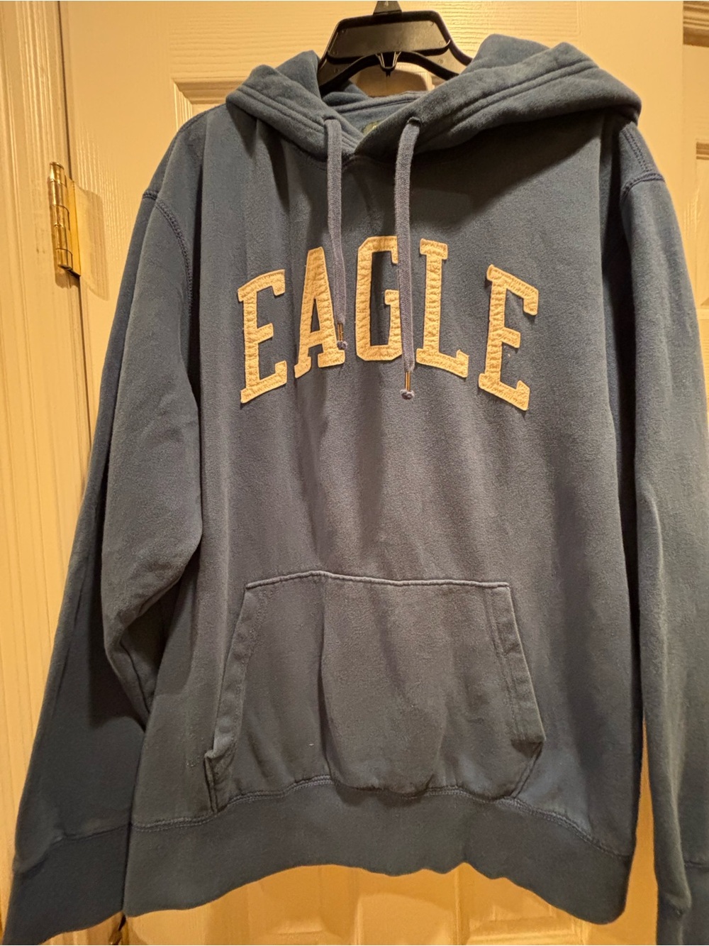 American Eagle Outfitters Blue Crewneck Hoodie with EAGLE Applique